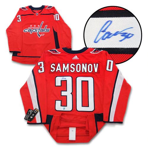 Ilya Samsonov Washington Capitals Autographed Adidas Jersey