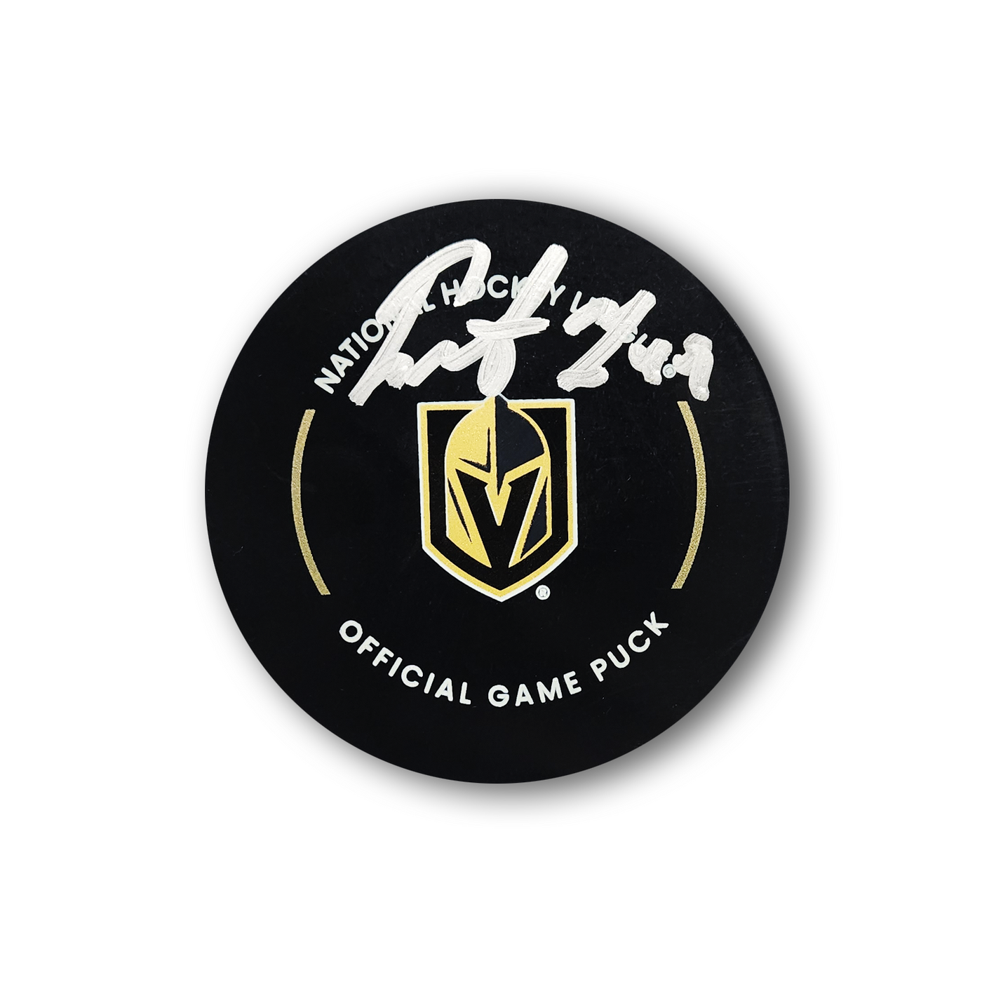 Ivan Barbashev Autographed Vegas Golden Official Knights Hockey Puck