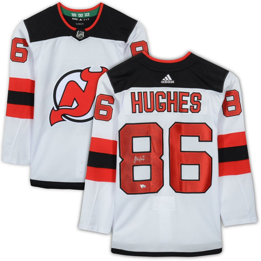 Jack Hughes New Jersey Devils White Adidas Jersey