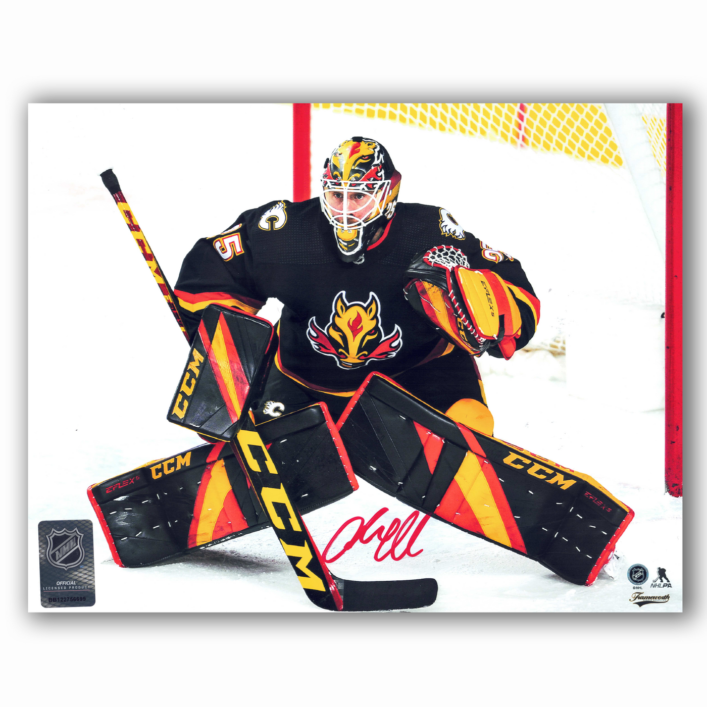Jacob Markstrom Calgary Flames Reverse Retro Autographed 8x10 Photo (Red)