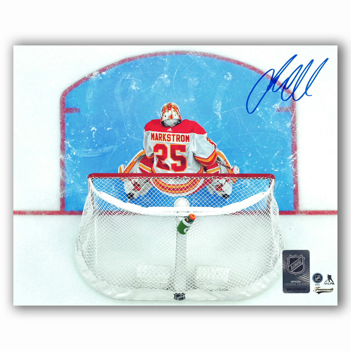Jacob Markstrom Calgary Flames Away Autographed 8x10 Photo