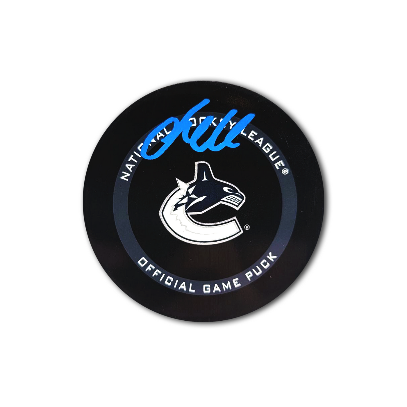 Jacob Markstrom Vancouver Canucks Official Autographed Hockey Puck