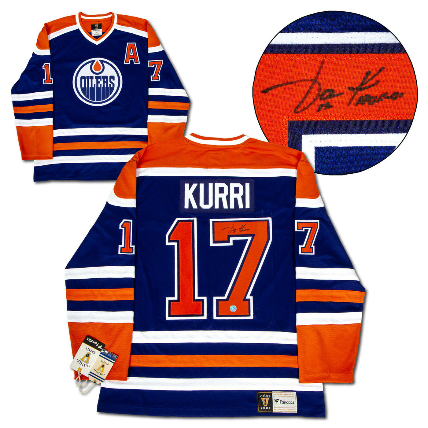 Jari Kurri Edmonton Oilers Autographed Fanatics Vintage Jersey