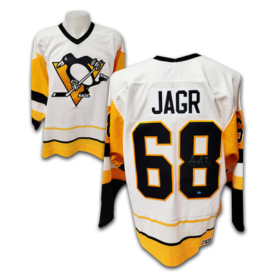 Jaromir Jagr Pittsburgh Penguins White CCM Jersey