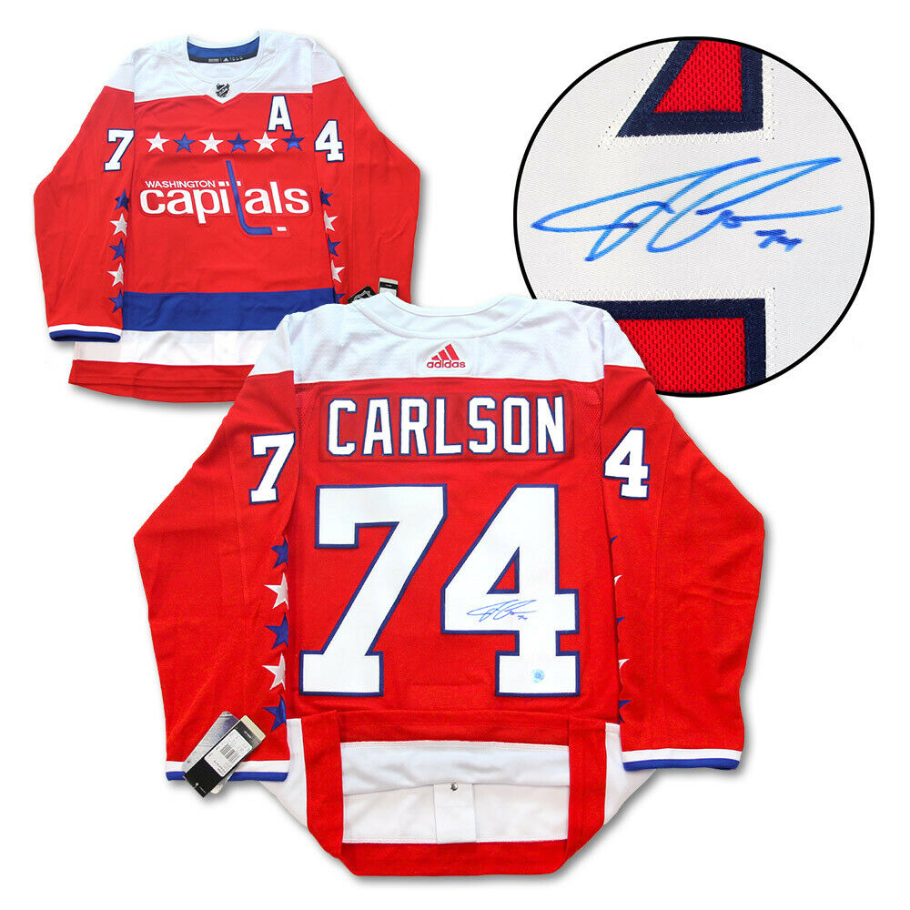 John Carlson Washington Capitals Signed 2018 Stanley Cup Adidas Jersey