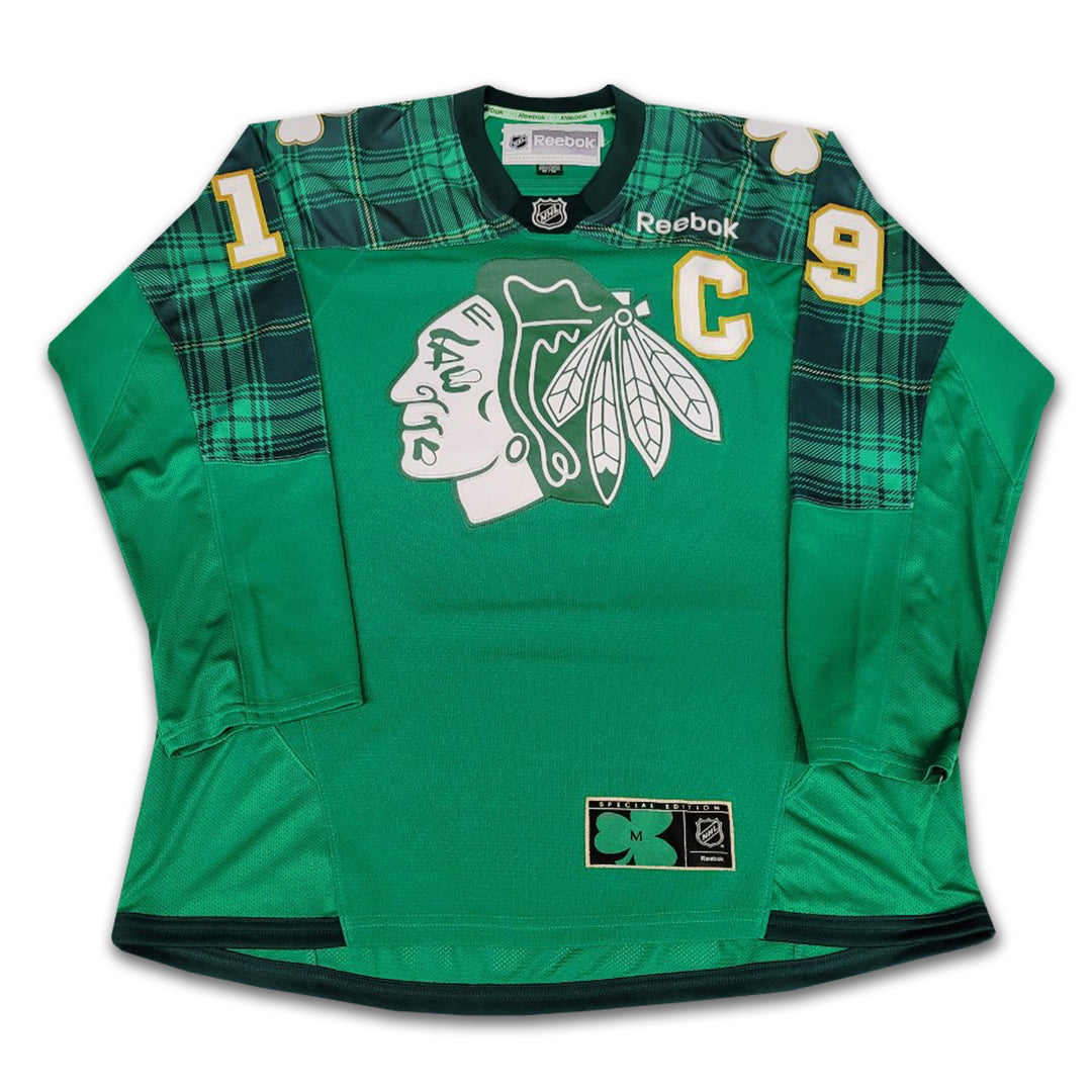 Jonathan Toews Chicago Black Hawks 2016 St Patrick's Autographed Reebok Jersey