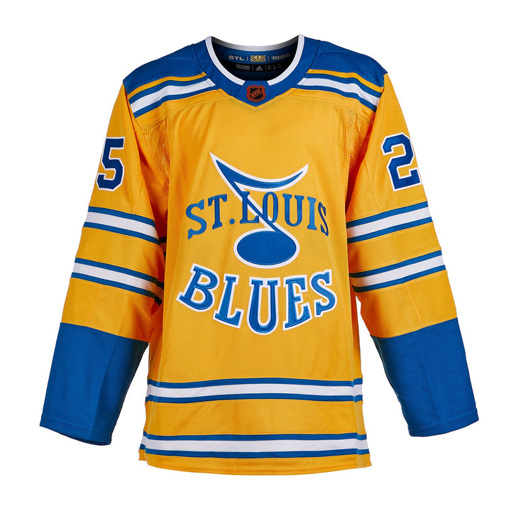 Jordan Kyrou Autographed St Louis Blues Reverse Retro 22 Adidas Jersey