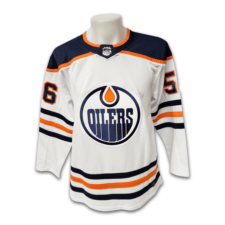 Kailer Yamamoto Autographed Edmonton Oilers Away 2017-2022 Adidas Jersey