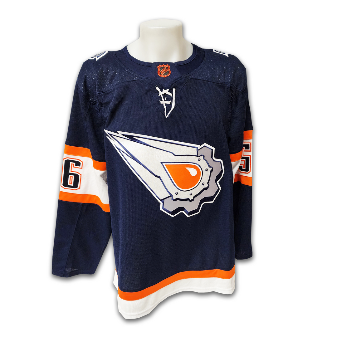 Kailer Yamamoto Autographed Edmonton Oilers Reverse Retro 2.0 Adidas Jersey