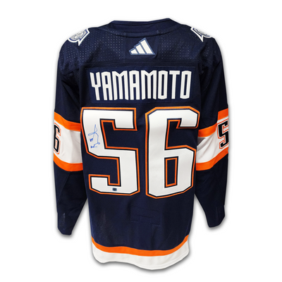 Kailer Yamamoto Autographed Edmonton Oilers Reverse Retro 2.0 Adidas Jersey