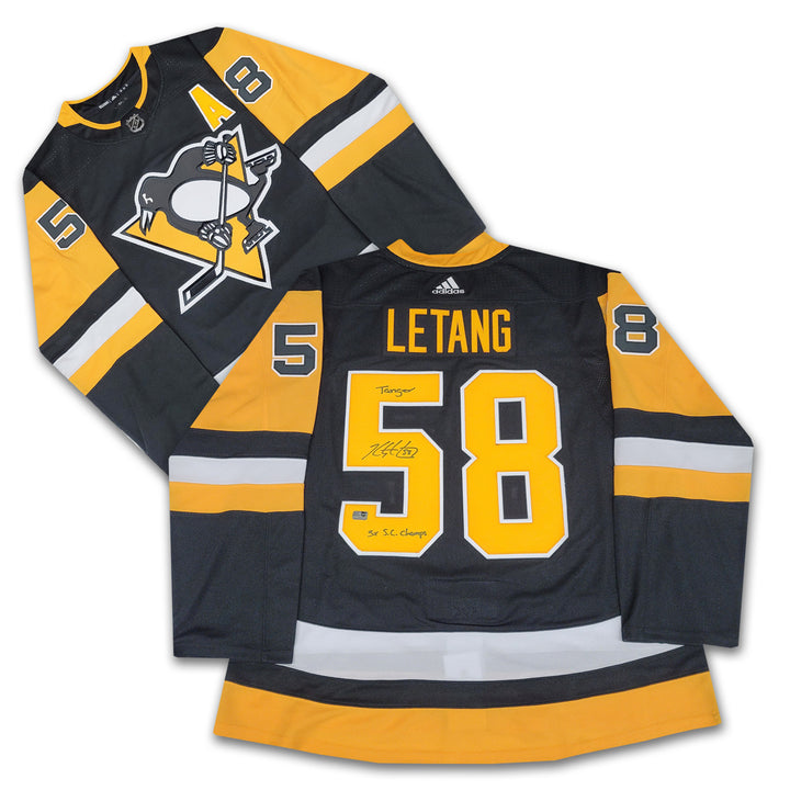 Kris Letang Pittsburgh Penguins Black Adidas Jersey Inscribed