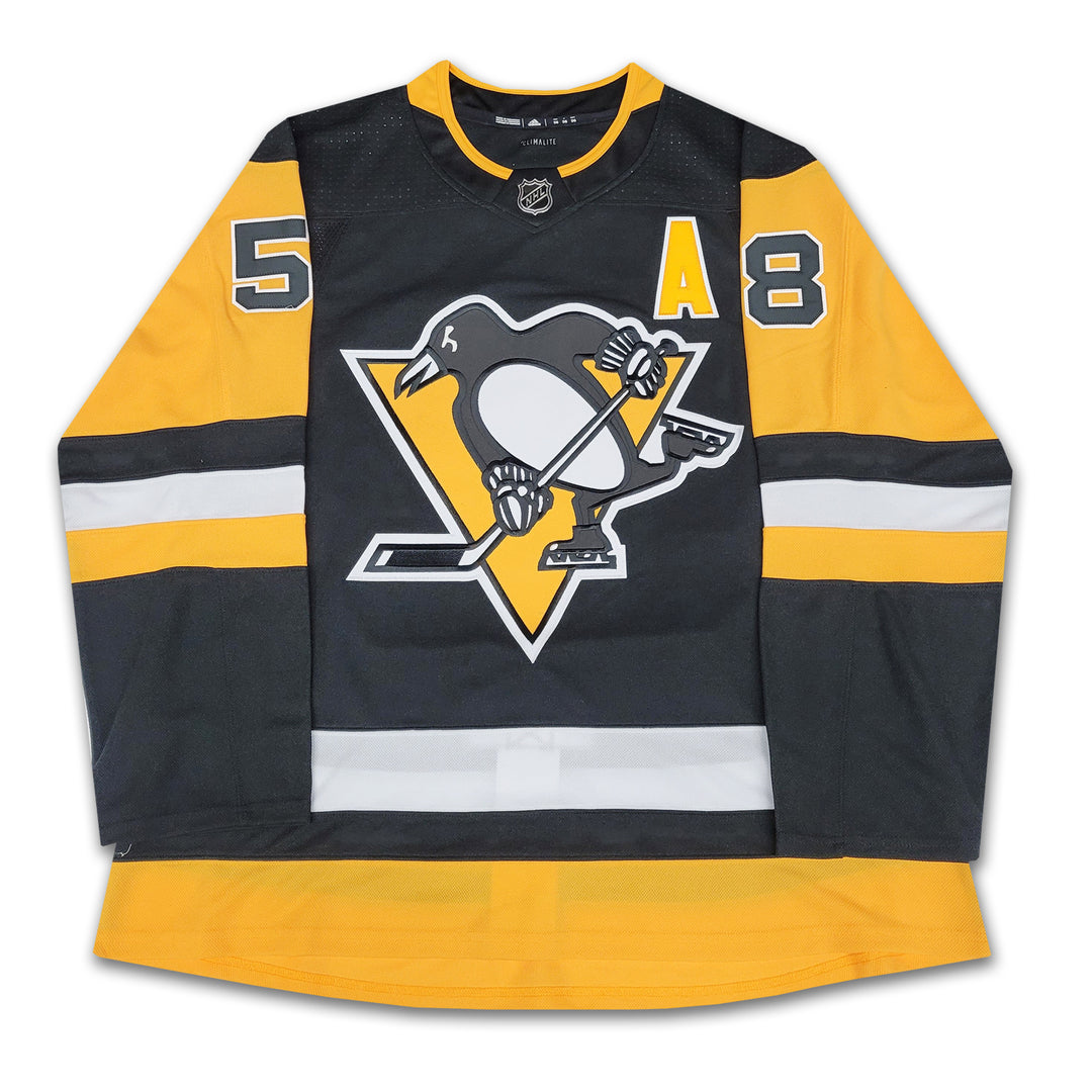 Kris Letang Pittsburgh Penguins Black Adidas Jersey Inscribed