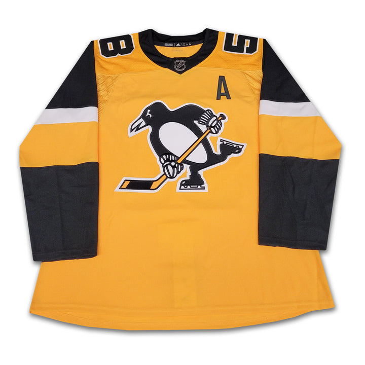Kris Letang Pittsburgh Penguins Yellow Third Adidas Jersey