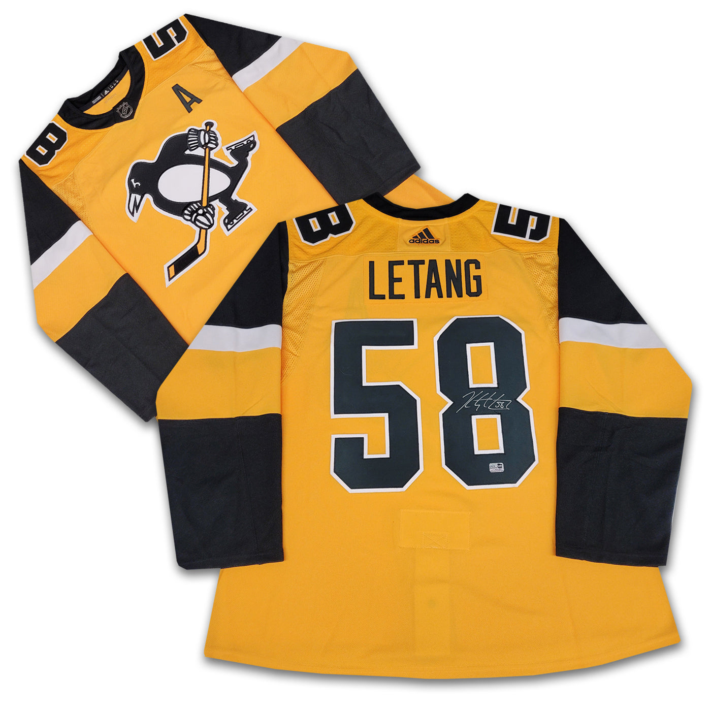 Kris Letang Pittsburgh Penguins Yellow Third Adidas Jersey
