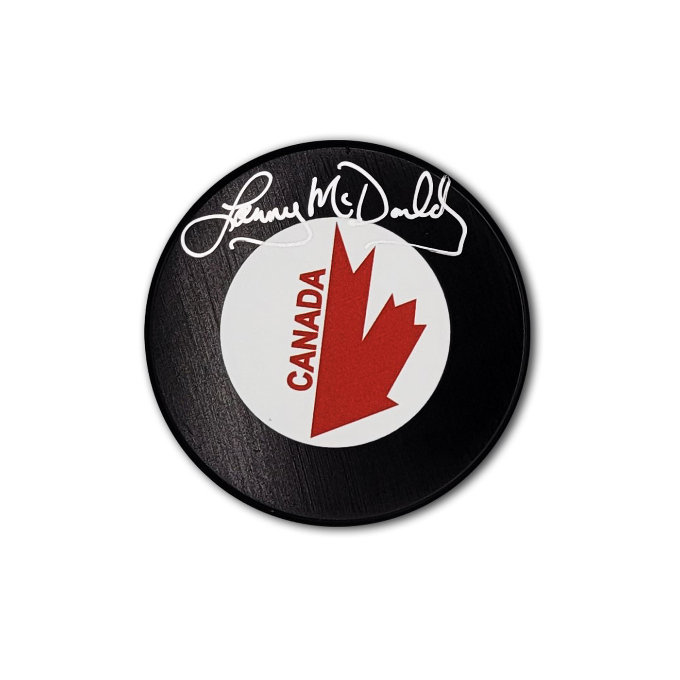 Lanny McDonald Team Canada Autographed Hockey Puck
