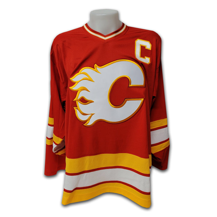Lanny McDonald Calgary Flames Red Adidas Team Classic Jersey Inscribed 89 Cup