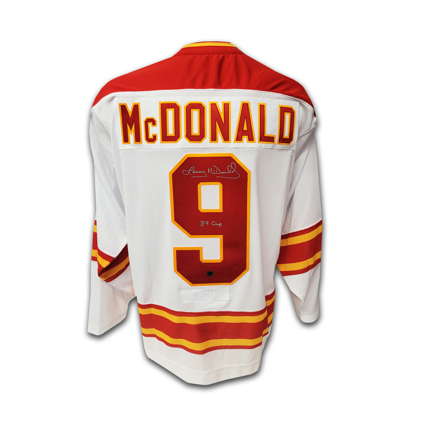 Lanny McDonald Calgary Flames White Adidas Team Classic Inscribed 89 Cup