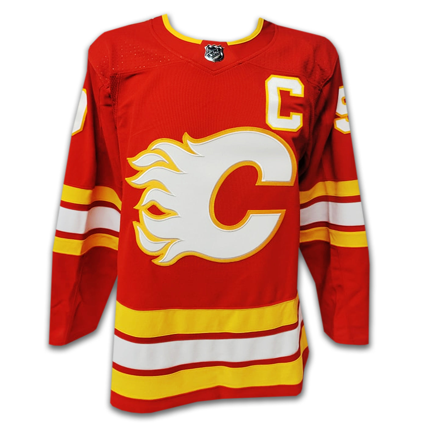 Lanny McDonald Calgary Flames Red Adidas Jersey Inscribed 89 Cup