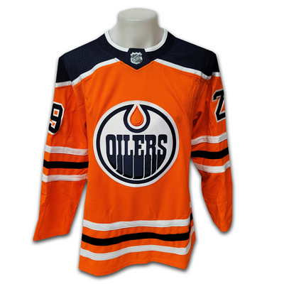 Leon Draisaitl Edmonton Oilers Orange Adidas Jersey