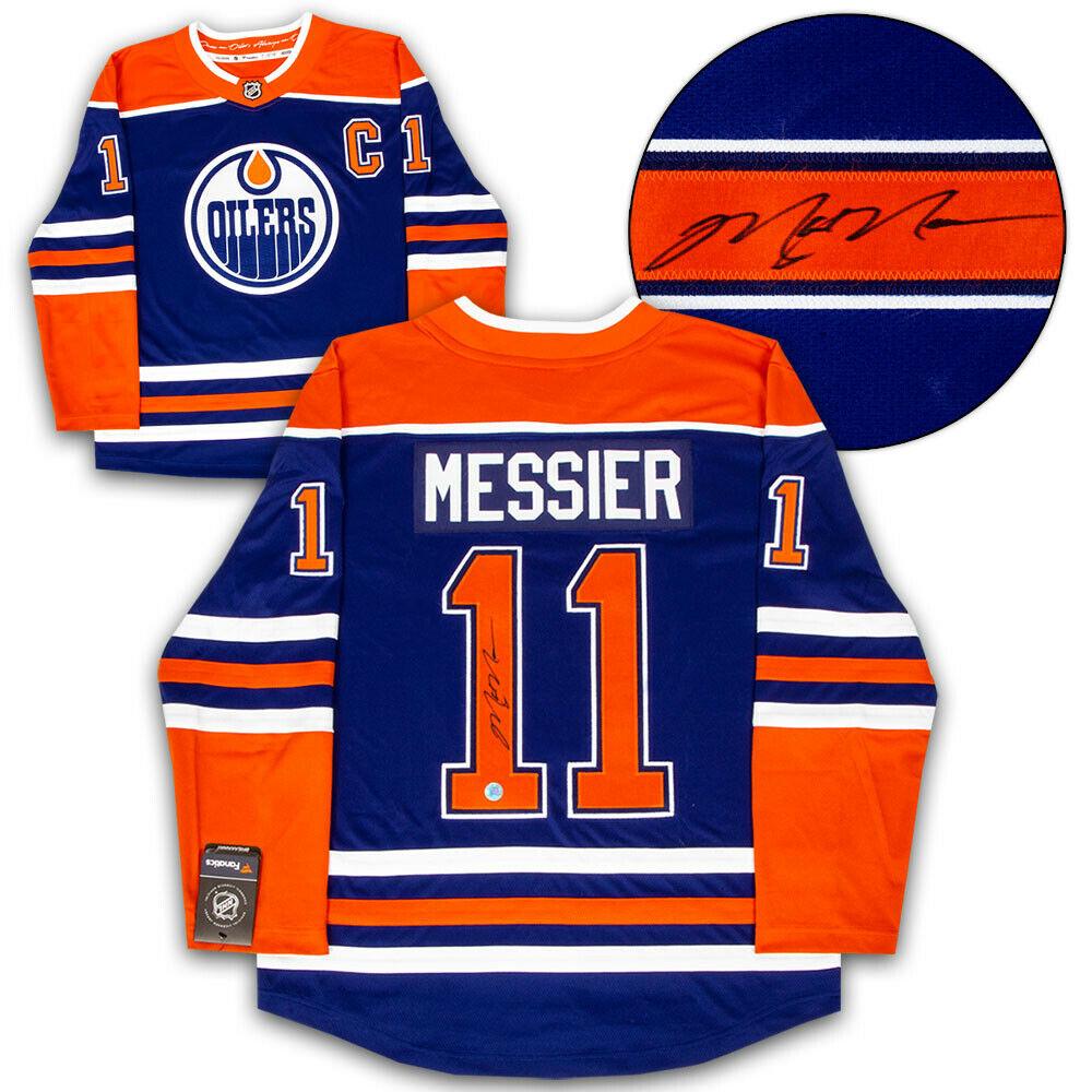 Mark Messier Edmonton Oilers Autographed Alt Retro Fanatics Jersey