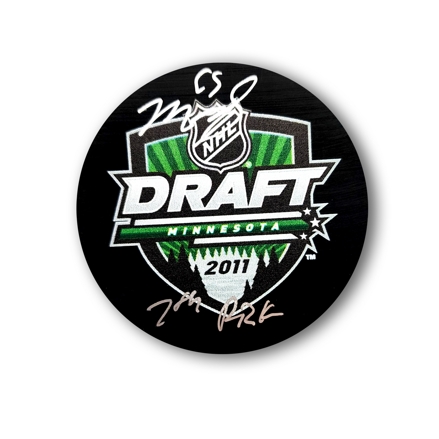 Mark Scheifele 2011 NHL Draft Autographed Hockey Puck Inscribed 7th Pick