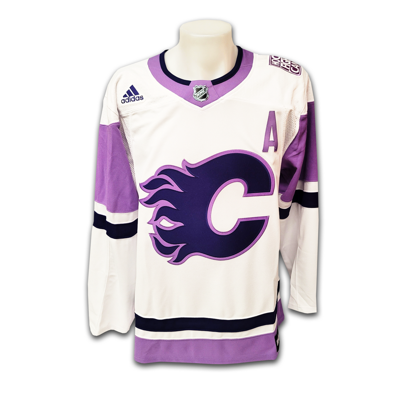 Matthew Tkachuk Calgary Flames 2022 Hockey Fights Cancer Adidas Jersey
