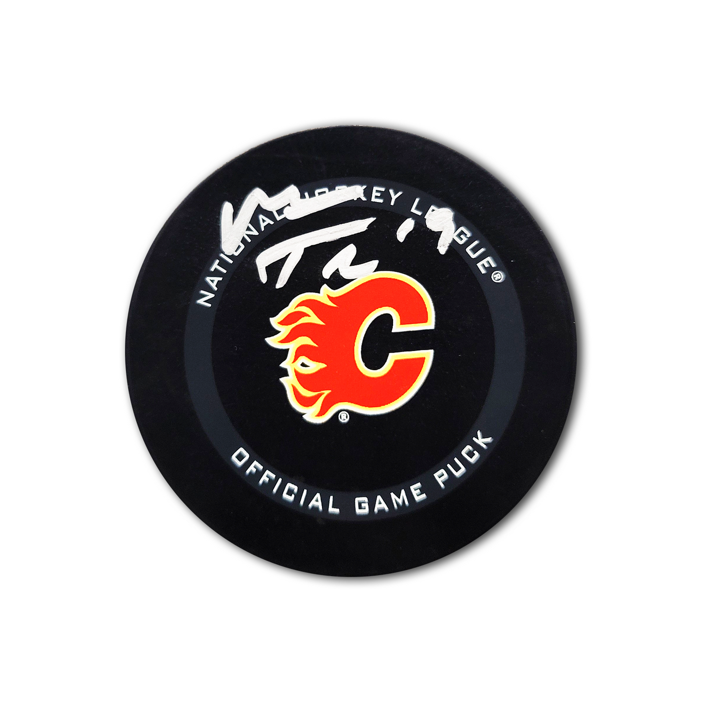 Matthew Tkachuk Calgary Flames Autographed Official Hockey Puck