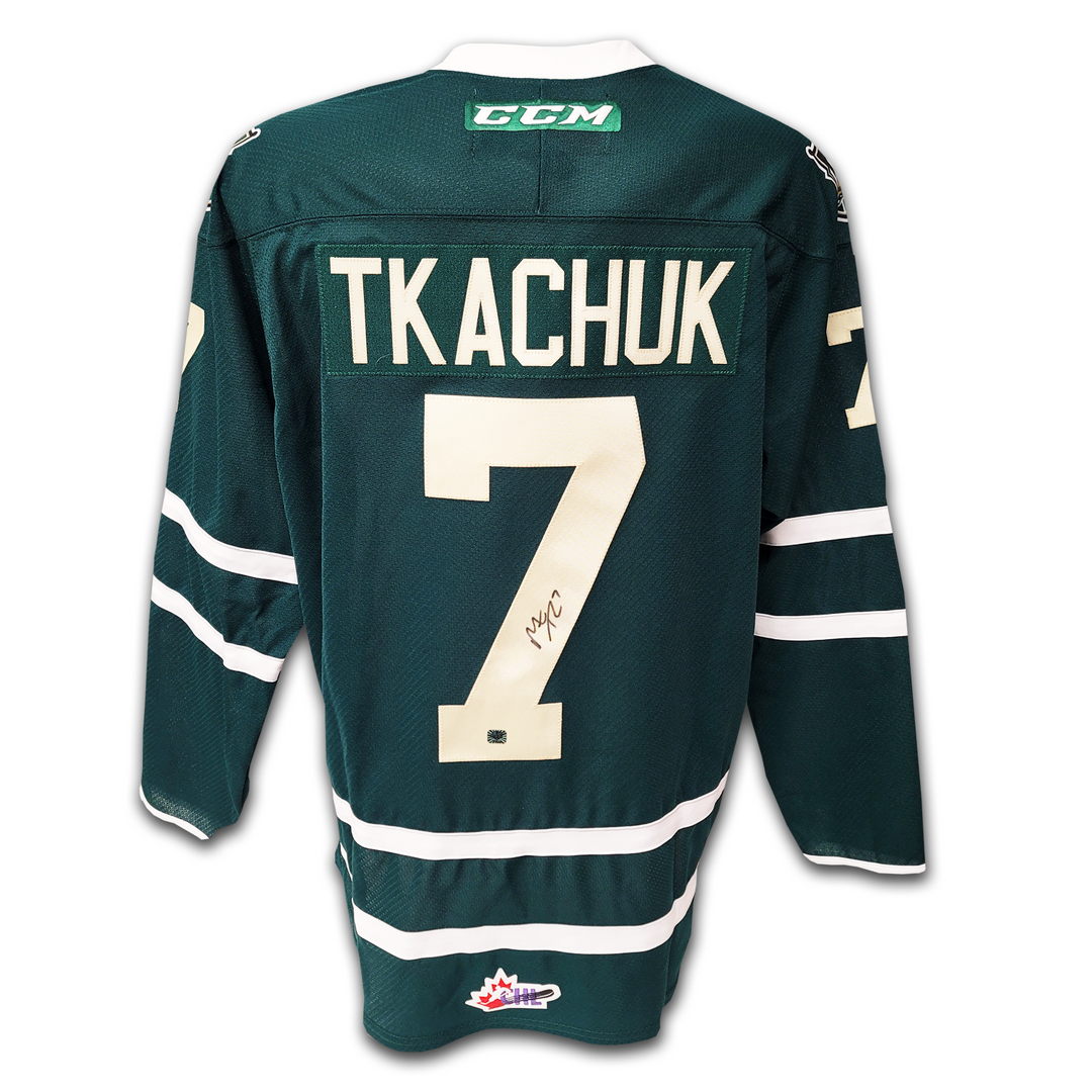 Matthew Tkachuk London Knights Green CCM Jersey