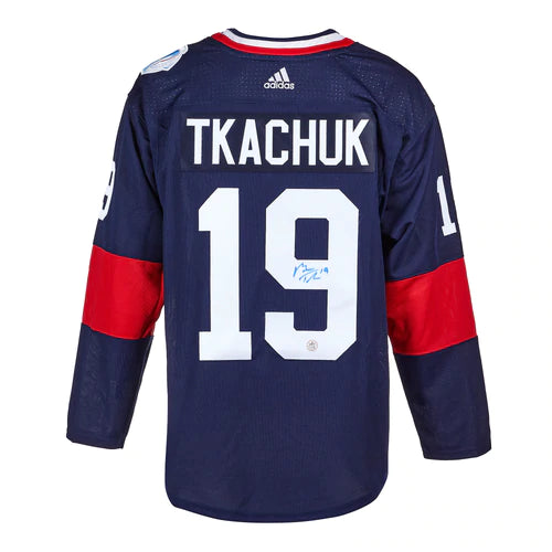 Matthew Tkachuk Team USA Hockey Autographed Adidas Jersey