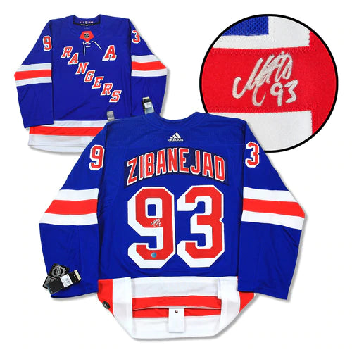 Mika Zibanejad New York Rangers Autographed Adidas Jersey
