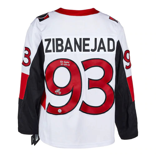 Mika Zibanejad Ottawa Senators Signed & Dated 1st Game Fanatics Jersey
