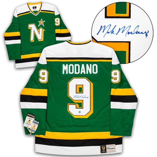 Mike Modano Minnesota North Stars Signed Vintage Fanatics Jersey