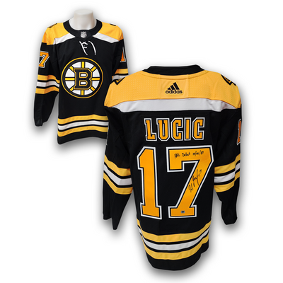 Milan Lucic Autographed Boston Bruins Adidas Jersey Inscribed NHL Debut