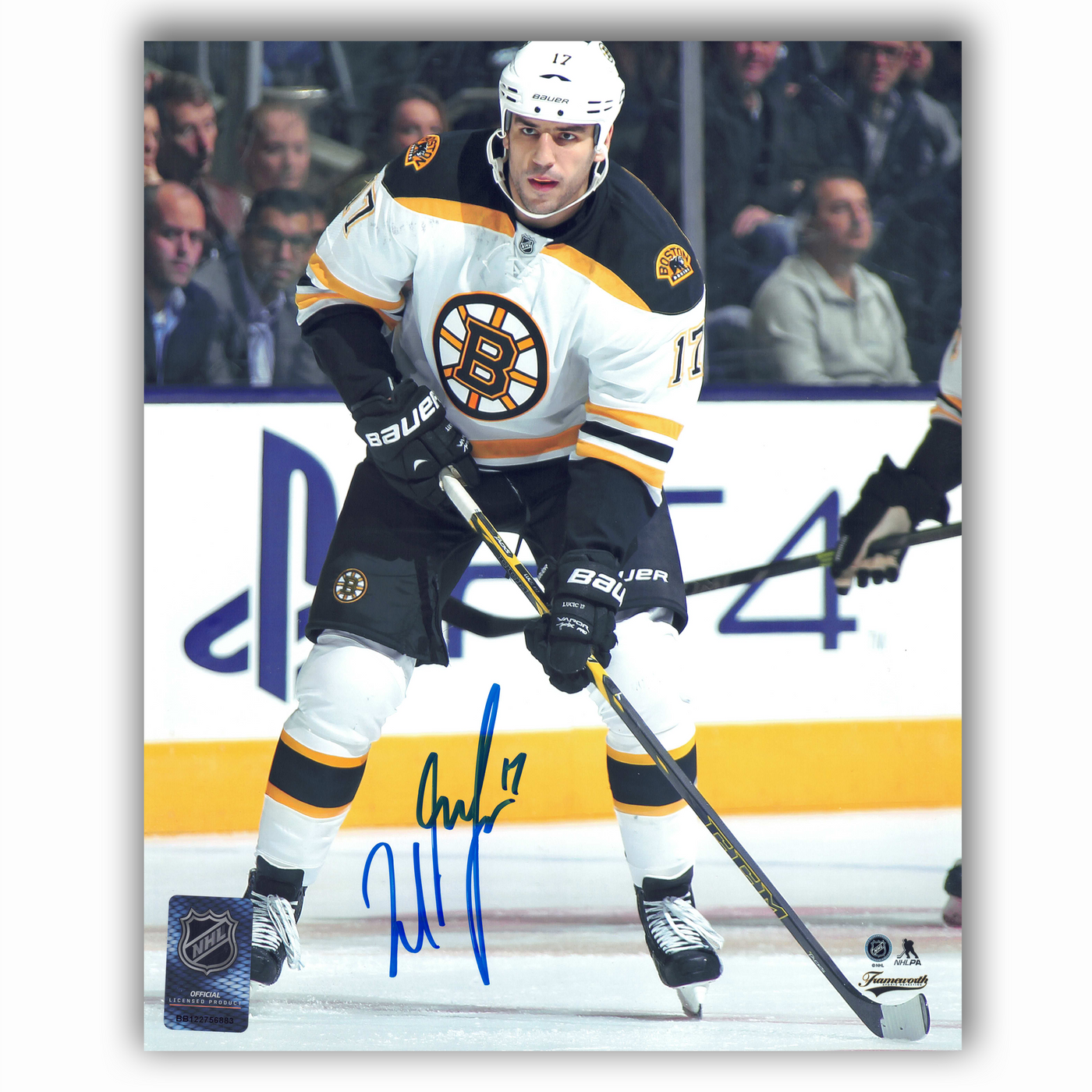 Milan Lucic Boston Bruins Away Autographed 8x10 Photo