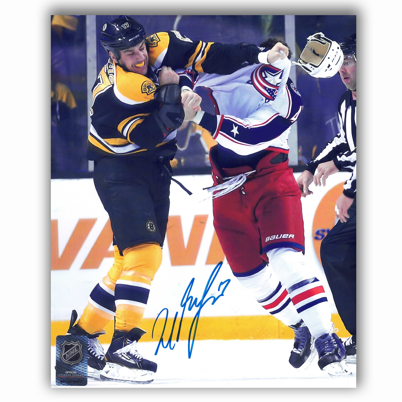 Milan Lucic Boston Bruins Fighting Autographed 8x10 Photo