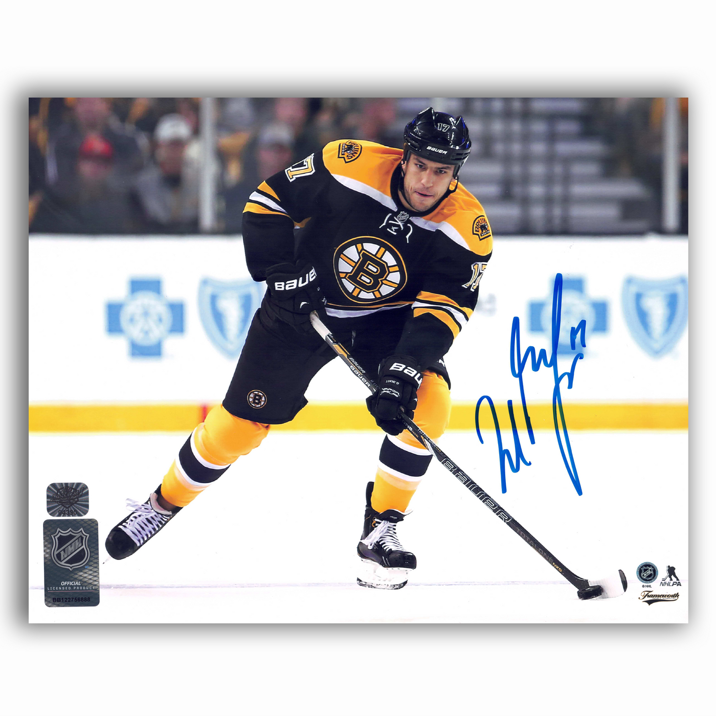 Milan Lucic Boston Bruins Home Autographed 8x10 Photo