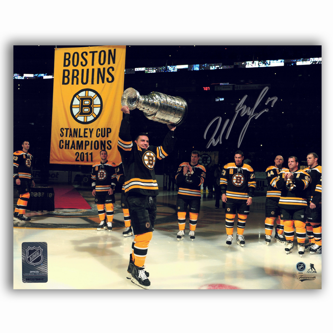 Milan Lucic Boston Bruins 2011 Stanley Cup Champion Autographed 8x10 Photo