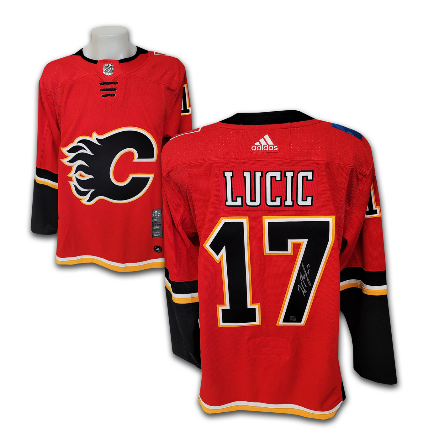 Milan Lucic Calgary Flames Autographed Red Adidas Jersey (2017-2020)