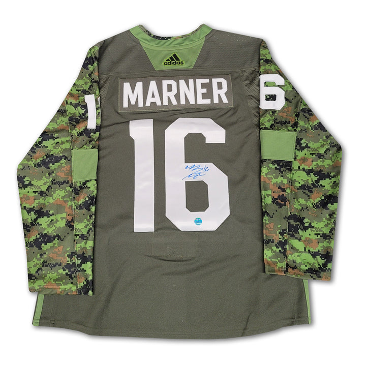 Mitch Marner Toronto Maple Leaf's Military Appreciation Night Autographed Authentic Adidas Jersey