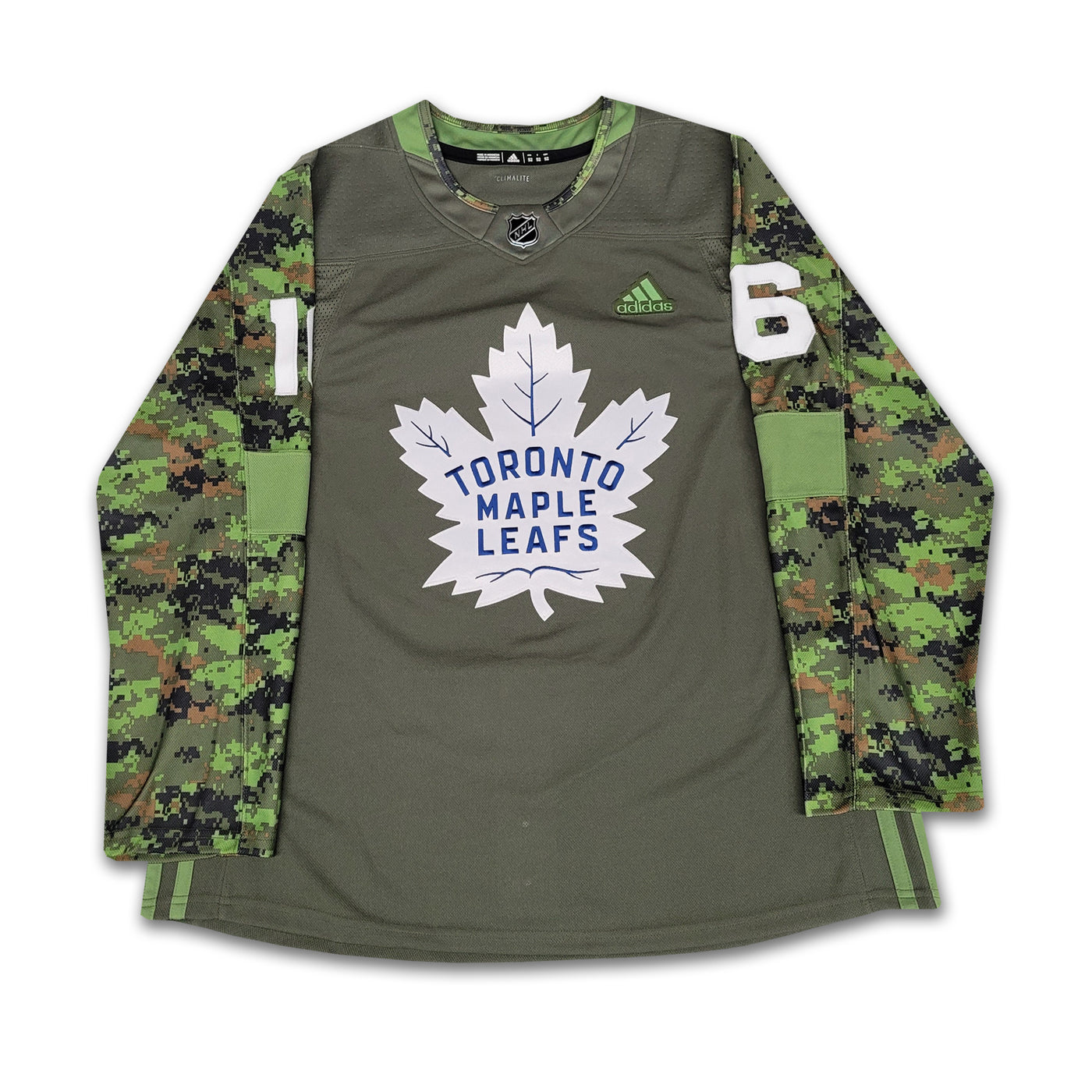 Mitch Marner Toronto Maple Leaf's Military Appreciation Night Autographed Authentic Adidas Jersey