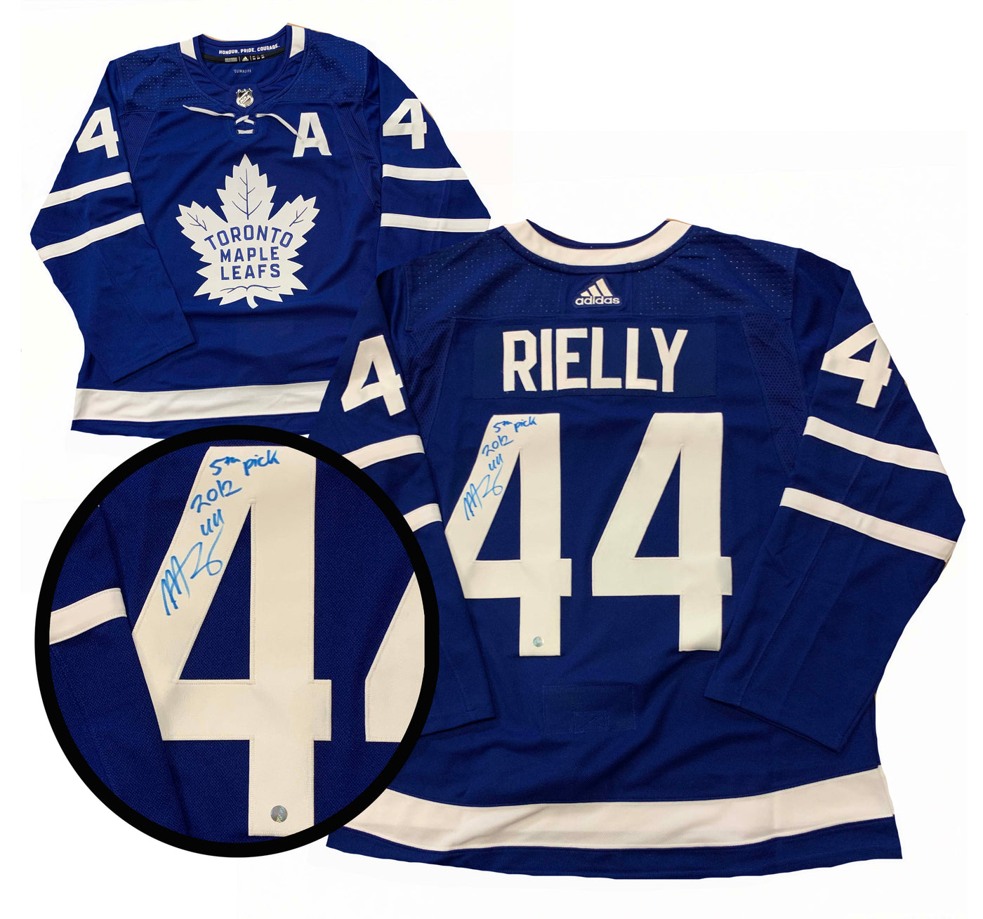 Morgan Rielly Toronto Maple Leafs Blue Adidas Jersey Inscribed 5th Pick 2012