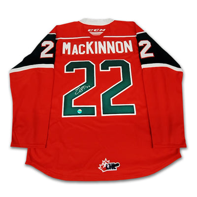 Nathan Mackinnon Halifax Moose Heads Autographed Red CCM Jersey
