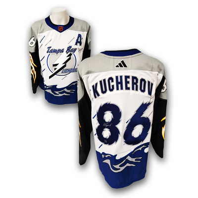 Nikita Kucherov Autographed Tampa Bay Lightning Reverse Retro 2.0 Adidas Jersey