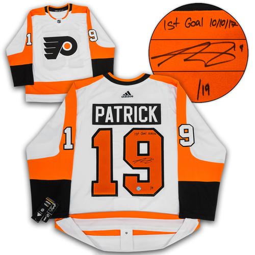 Nolan Patrick Philadelphia Flyers Signed & Dated 1st Goal Adidas Jersey #/19