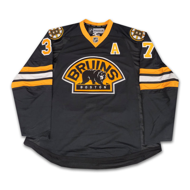 Patrice Bergeron Boston Bruins 2017-2017 Black Third Reebok Authentic Jersey