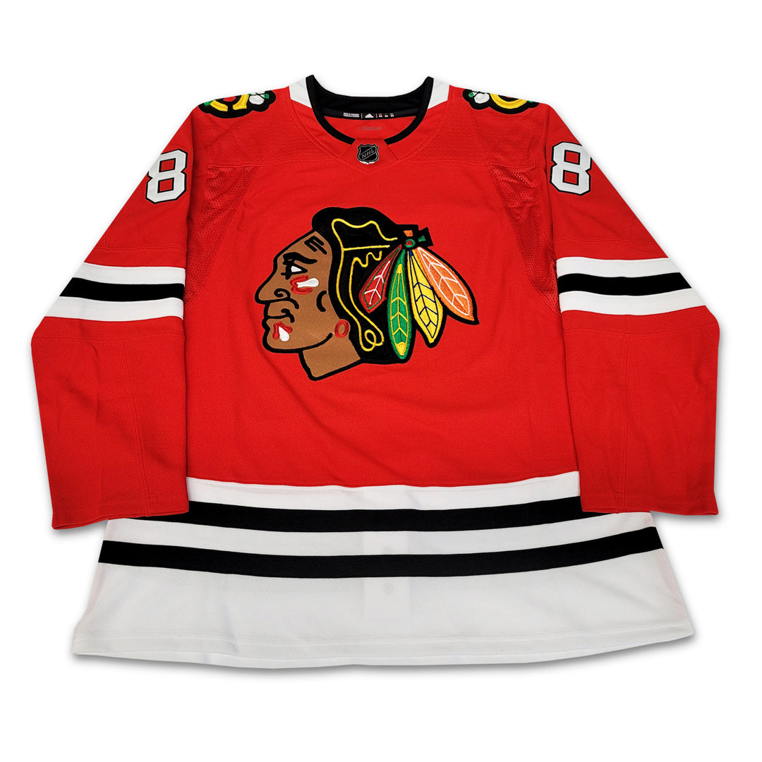 Patrick Kane Chicago Black Hawks Red Adidas Jersey Inscribed 2008 Calder