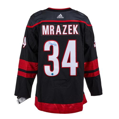 Petr Mrazek Carolina Hurricanes Signed Alt Adidas Jersey
