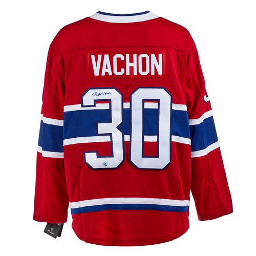 Rogie Vachon Montreal Canadiens Autographed Red Fanatics Jersey