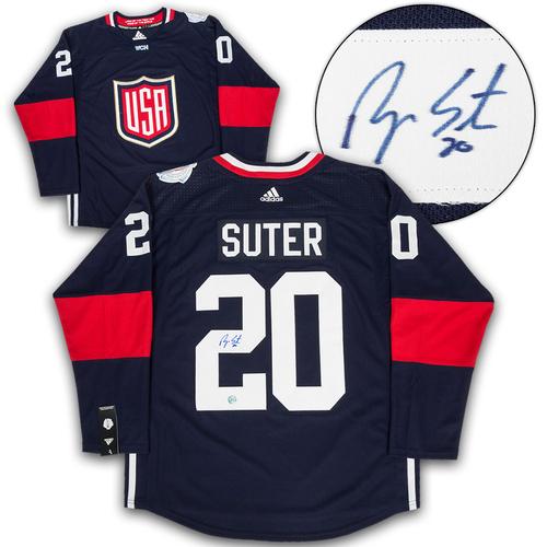 Ryan Suter USA Hockey Autographed WCH Adidas Jersey
