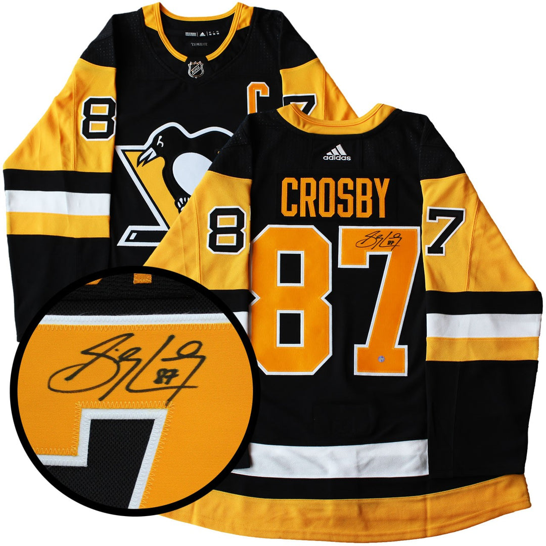 Sidney Crosby Pittsburgh Penguins Autographed Black Adidas Jersey